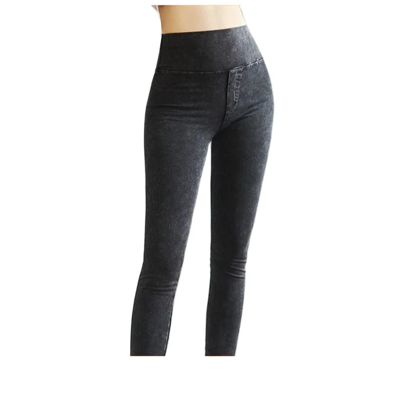 

High Quality High-waisted Large-size Jeans, Belly and Hips, Versatile Elastic Leggings, Women's Outer Wear Autumn Thin Styles