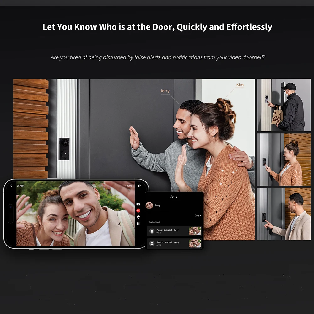 [CN Version]Aqara Smart Video Doorbell G4 1080P AI Face Recognition Security Alarm Real-Time Monitor Work HomeKit Aqara Home APP