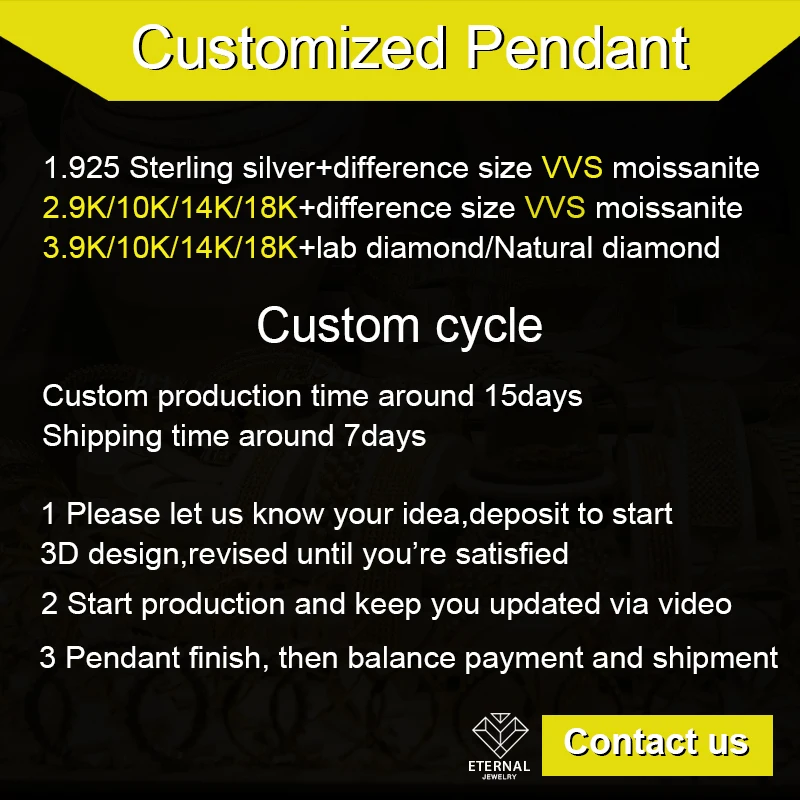 Hip Hop Jewelry High Quality Fashion Pendant Rock 'n' Roll Hand Sign Pendant Pass Diamond Test