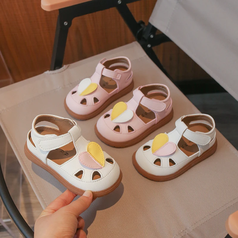 

Baby Girls Sandals Summer Children Casual Shoes Love Princess Shoes Outdoor Comfortable Infant Soft Soled Anti Slip Kids Sandals