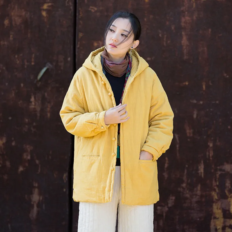 سترة شتوية نسائية 2025 دافئة مبطنة بالقطن عادية خمر سترة سميكة ملابس خارجية معطف الإناث مقاومة البرد #1