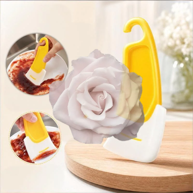 Popular 2/4Pcs Non-Scratch Silicone Pot Pan Scraper Food Grade Kitchen Dish Cleaning Tool for Post-cooking Cleaning