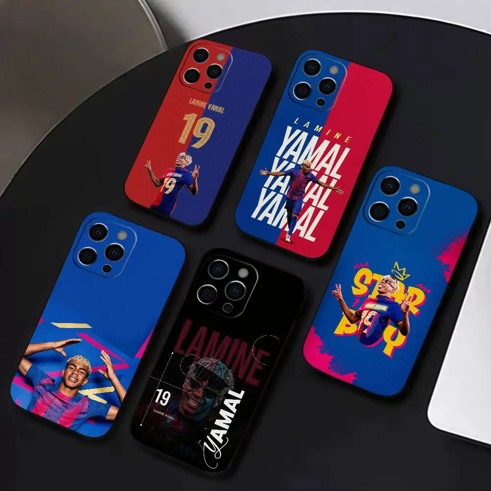 

L-Lamine No10 Y-Yamals Phone Case For iPhone 17,16,15,14,13,12,11 Plus,Pro Max,XS,Soft Black Cover