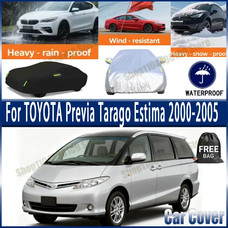 

For TOYOTA Previa Tarago Estima 2000-2005 Car Covers with Reflective Strip Anti Corrosion Sun Rain Snow Wind Protection