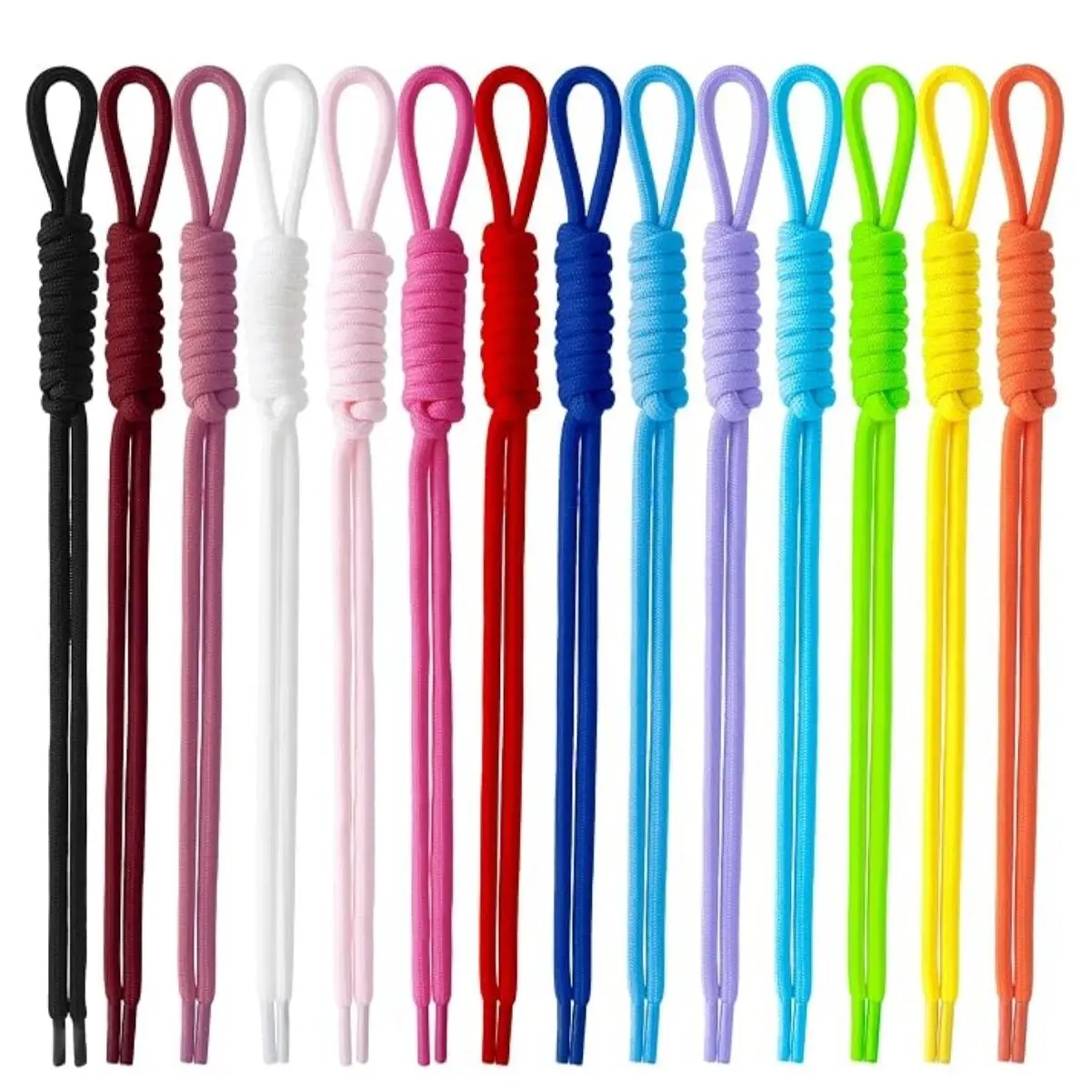5Pcs/Pack Colorful Braided Lanyard Keychain Handmade Knot Rope Cord Thread For DIY Key Chain Pendant Bag Accessories