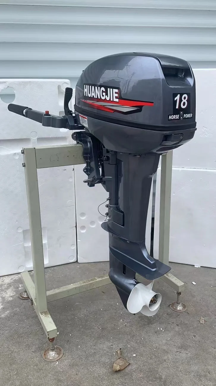 Outboard Motor Huangjie 2 Stroke 18 Water Cooled Outboard Motor Marine Engine for Sale Boats Ships 2Stroke Boat Engines 15