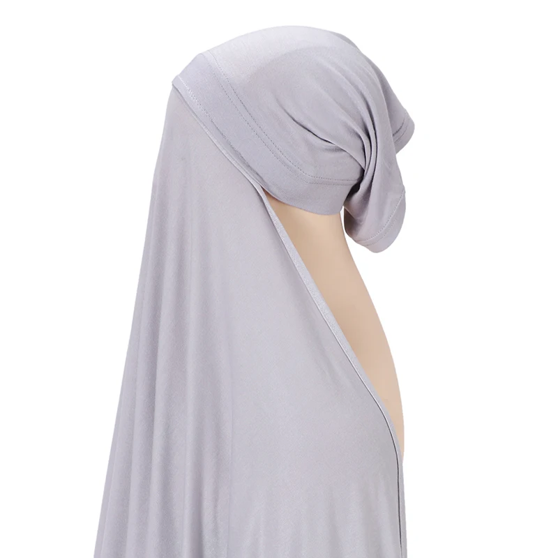 Muslim Pin Free Instant Jersey Hijab Frauen Jersey Motorhaube Islam Schals und Wraps Motorhaube Hijab Untertuch Kappe Foulard Femme