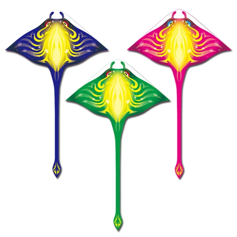 Driehoek Mantaray Kite Wind Kite W/Enkele Lijn Voor Kids 6 + Strand Spelen Gunst Party Outdoor Sport Gemakkelijk vliegen Voor Beginners