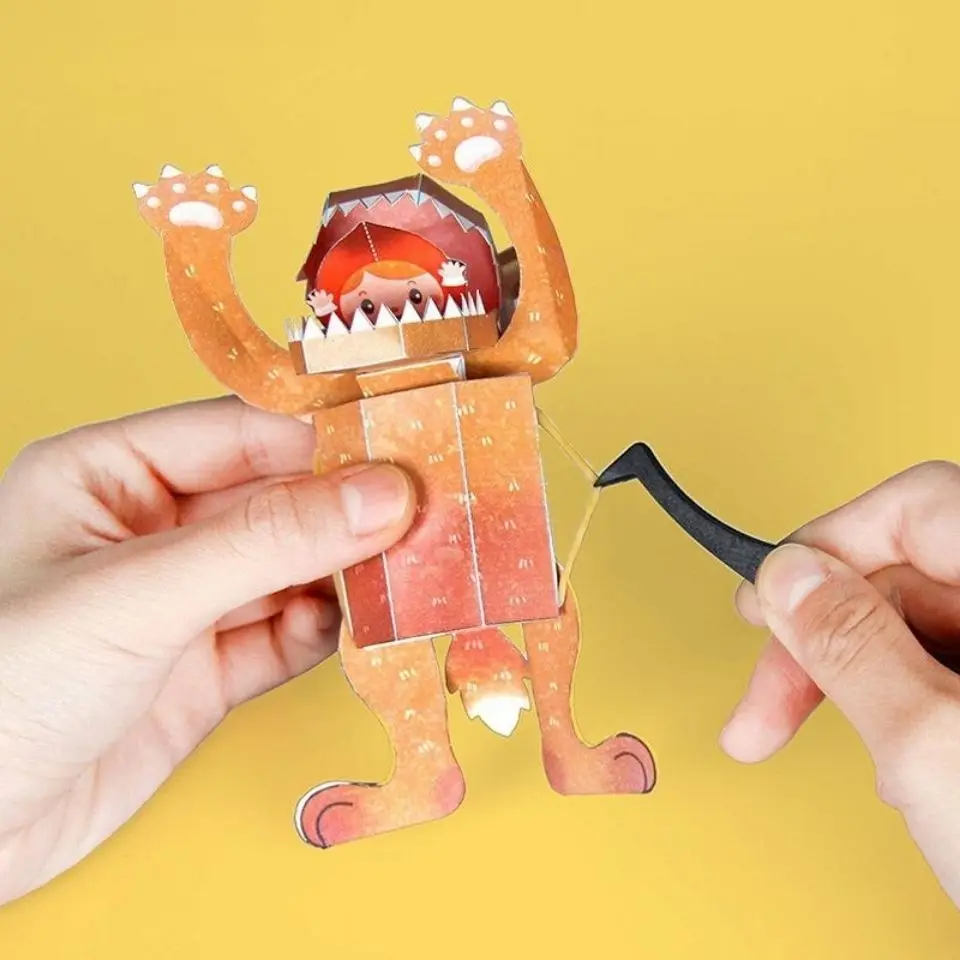 Startle One's Chin Children's Picture Books 3D Handmade Dynamic Origami For Children Creative Toy Bounce Models Book
