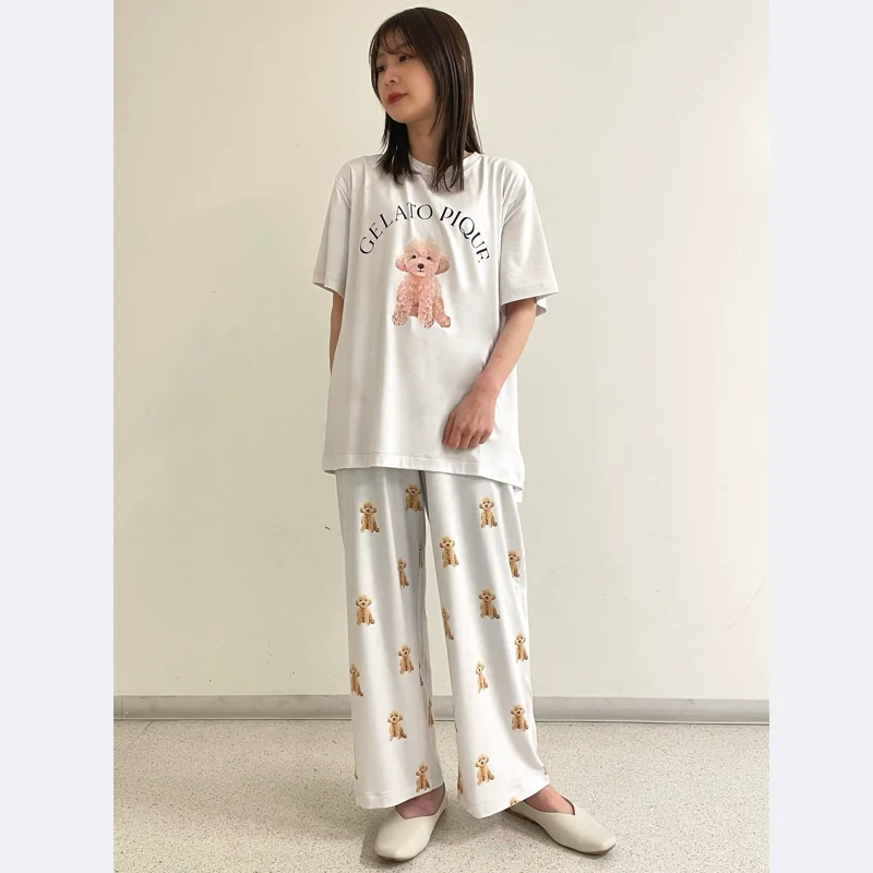Room Wear Ladies Pajamas Set Women Sleepwear Pijama Room Wear Top and Bottom Ladies Summer (with Tags)