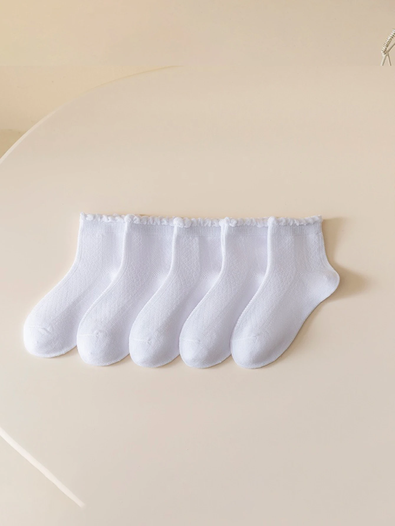 3 Pair Kids Soft Pure white Print Baby Girl Socks Autumn Winter Warm Children Middle Tube Socks ﻿