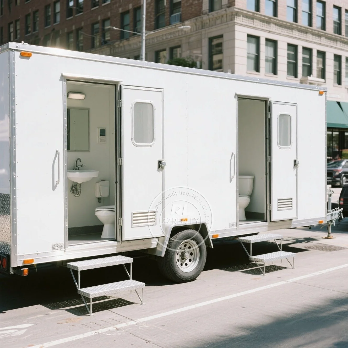 Multifunction VIP Mobile Toilet Trailer Luxury Outdoor Toilet Shower Portable Mobile Trailer  for Events Wedding