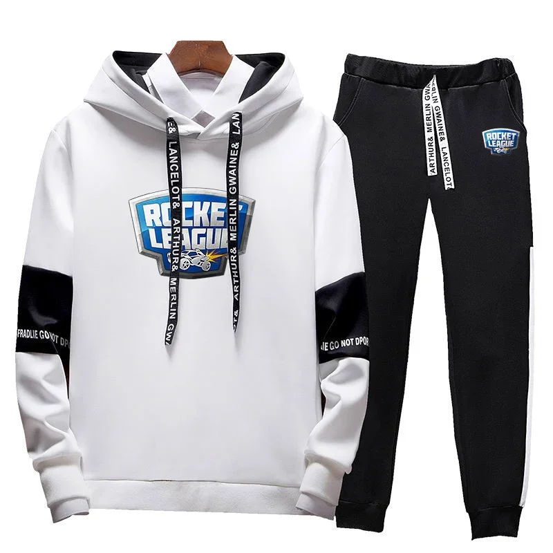 Rocket League-Survêtement à capuche pour homme, pull à manches longues, sweats à capuche et pantalons de survêtement, vêtements de sport en plein air, deux pièces trempées, printemps, automne, nouveau