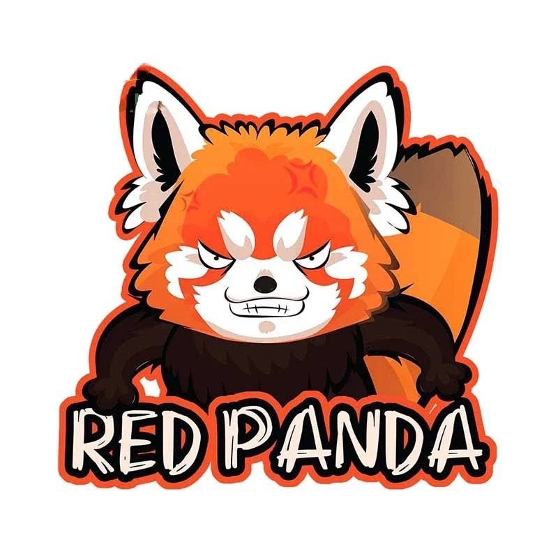 

3D Beautiful Anime Red Panda Car Stickers Creative Personality Decal Scratch-Proof Refrigerator Helmet Decor Car Label Kk13*12cm