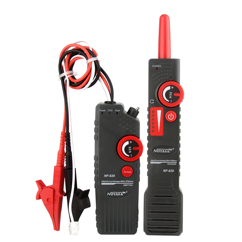 

NF-820 Underground Cable Locator Wire Tracker Network Tester High & Low Voltage Cable Wire Locator with Alligator Clip