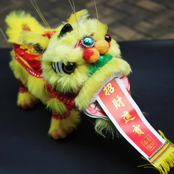 Fantoche de Leão Artesanal Tradicional com Fio, Presente Especial para Crianças Chinesas no Exterior, Suprimentos Criativos p...