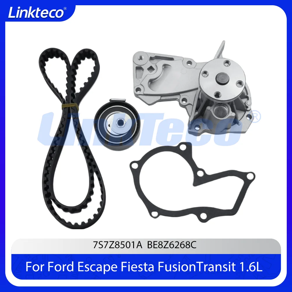 Kit de Bomba de Agua y Correa de Distribución para Motor 1.6 L GAS, Compatible con FORD FIESTA FUSION IKON TRANSIT CONNECT 11-20 1.6L, 7S7Z8501C BE8Z6268C