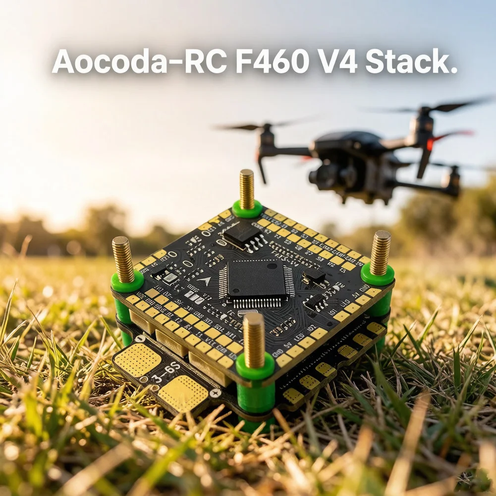 

Полетный контроллер Aocoda-RC F460 V4 Stack F405 V4 с регулятором скорости 60A AM32 4-в-1 для FPV-дронов и радиоуправляемых гоночных квадрокоптеров