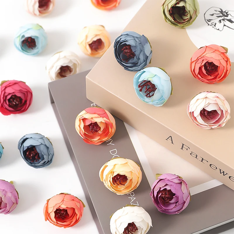 5/10/20 Stück Rosen Künstliche Blumen 3 cm Gefälschte Blumenköpfe für Heimdekoration Hochzeitsdekoration DIY Kranz Scrapbook Handwerk Geschenkbox – Detail 5
