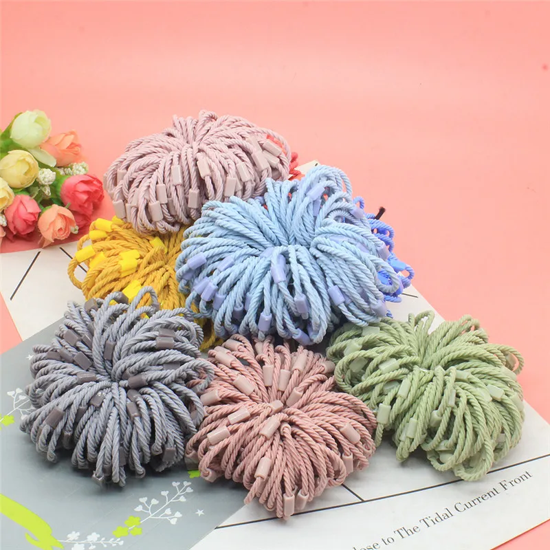 100Pcs/Lot DIY Girls Hair Accessories Thread Small Rubber Elastic Hair Bands Fashion Head Jewelry Children Candy Color Headdress