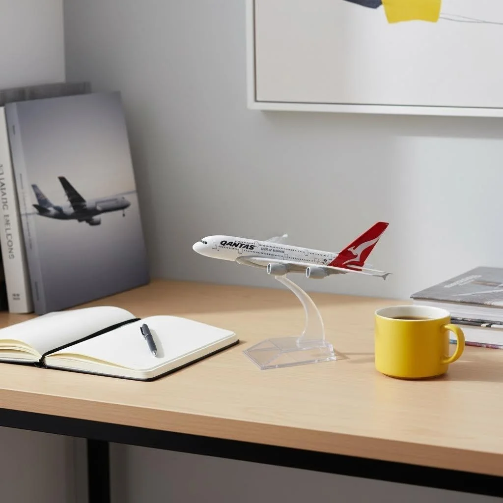 

Модель самолета Qantas A380, 16 см, из литого металла, масштаб 1/400, сувенир, коллекционная игрушка для мальчиков подарок