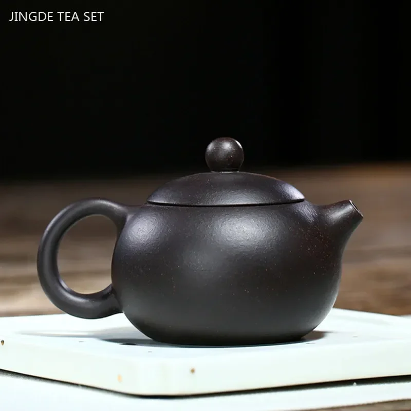 150ml Raw Ore Black Gold Sand Xishi Teapot Antique Yixing Purple Clay Tea Pot Handmade Zisha Beauty Filter Kettle Custom Tea Set