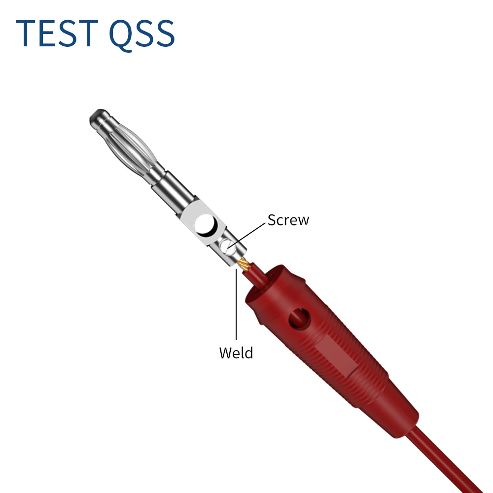 QSS 10PCS 4MM Banana Plug Copper High Current Insulated Shrouded Screw Fixing or Welding Q.10018