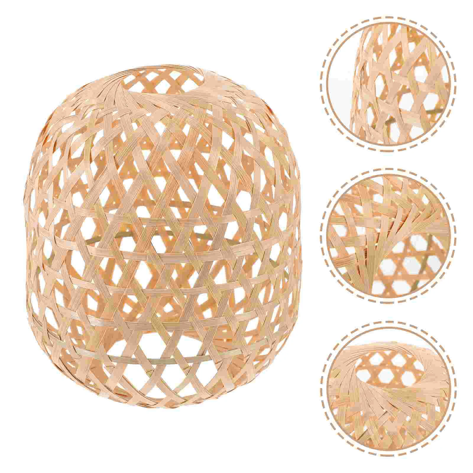 

Bamboo Lampshade Woven Chandelier Weaving Replacement Hanging Office Chandeliers