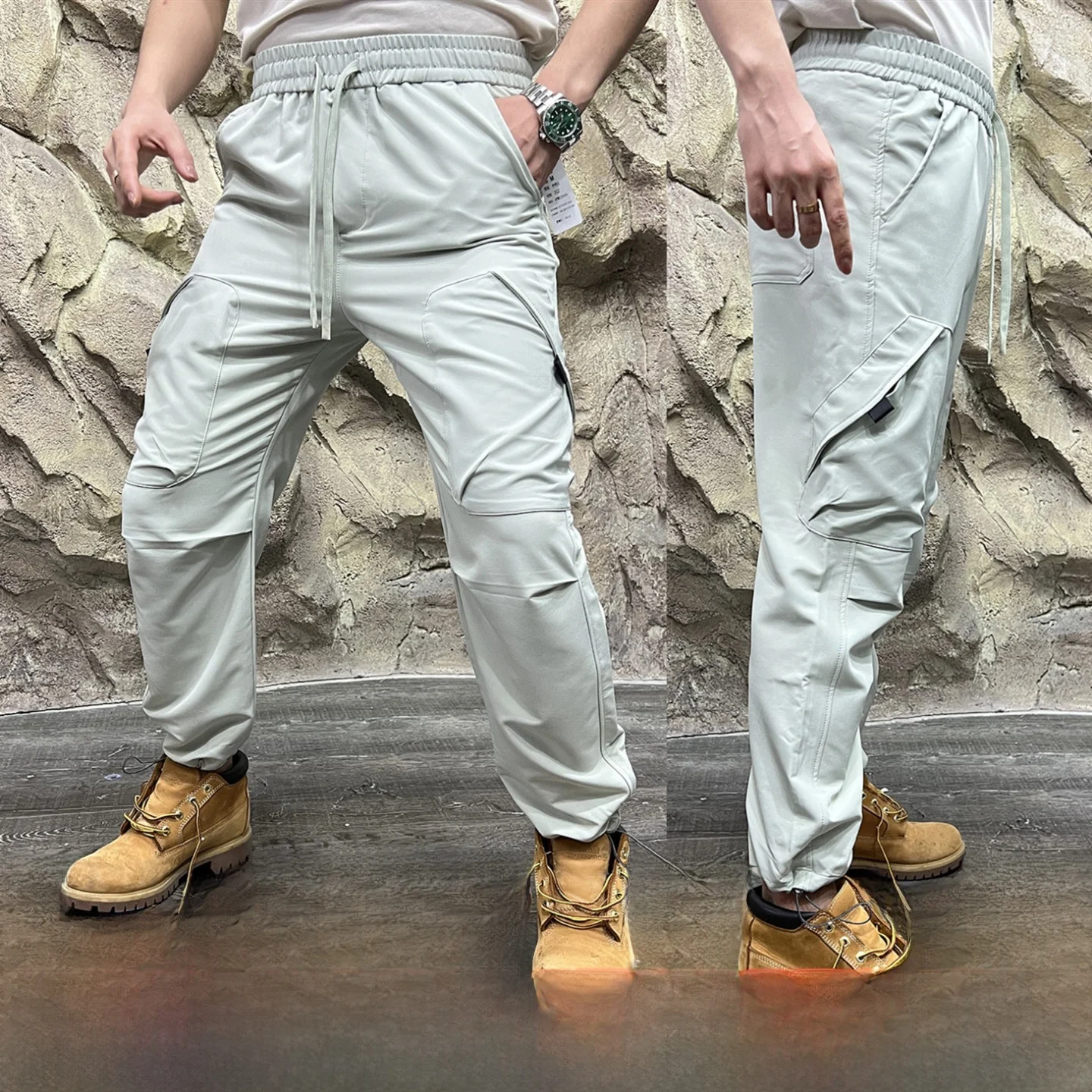 

Мужские повседневные брюки Soft ell 3D Tailoring Qui Dry Дышащие водонепроницаемые прямые брюки American Sle Busin Casual