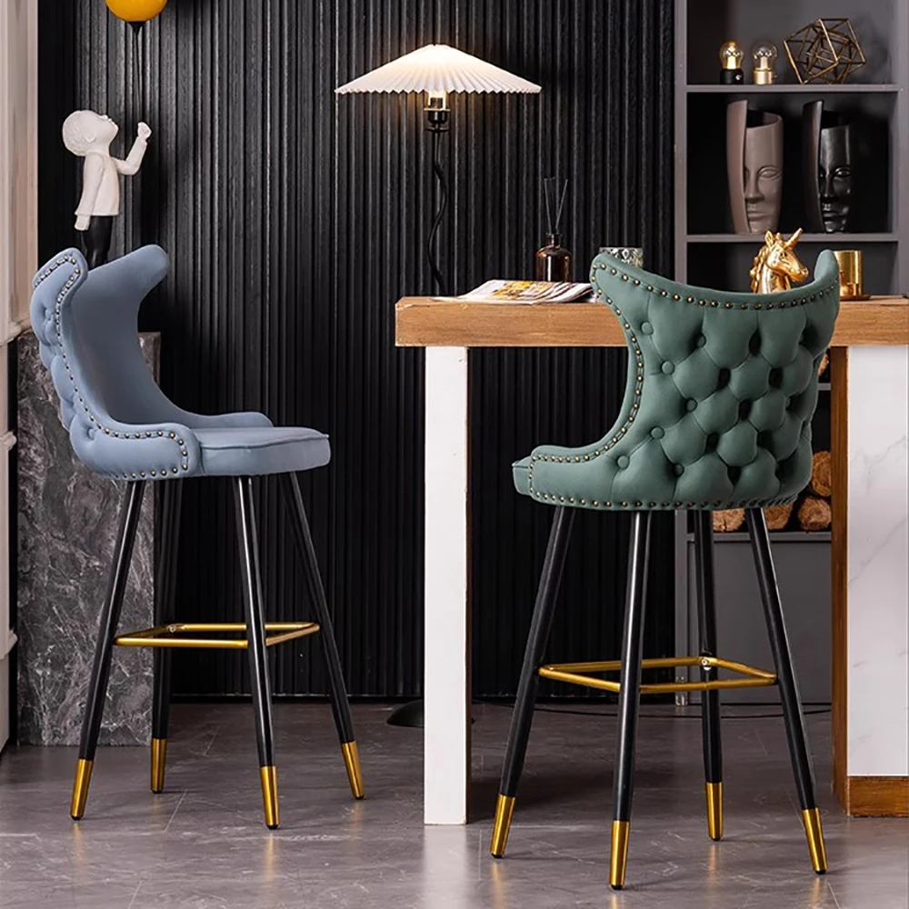 

Set Of 2 Nordic Bar Chair Modern Living Room Trendy Vintage Bar Chair Luxury Ergonomic Sillas Para Comedor Home Furniture