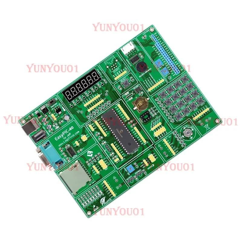 

Плата для обучения и разработки PIC MCU Easypic-40 с микросхемой PIC16F877A и предустановленными рутинами