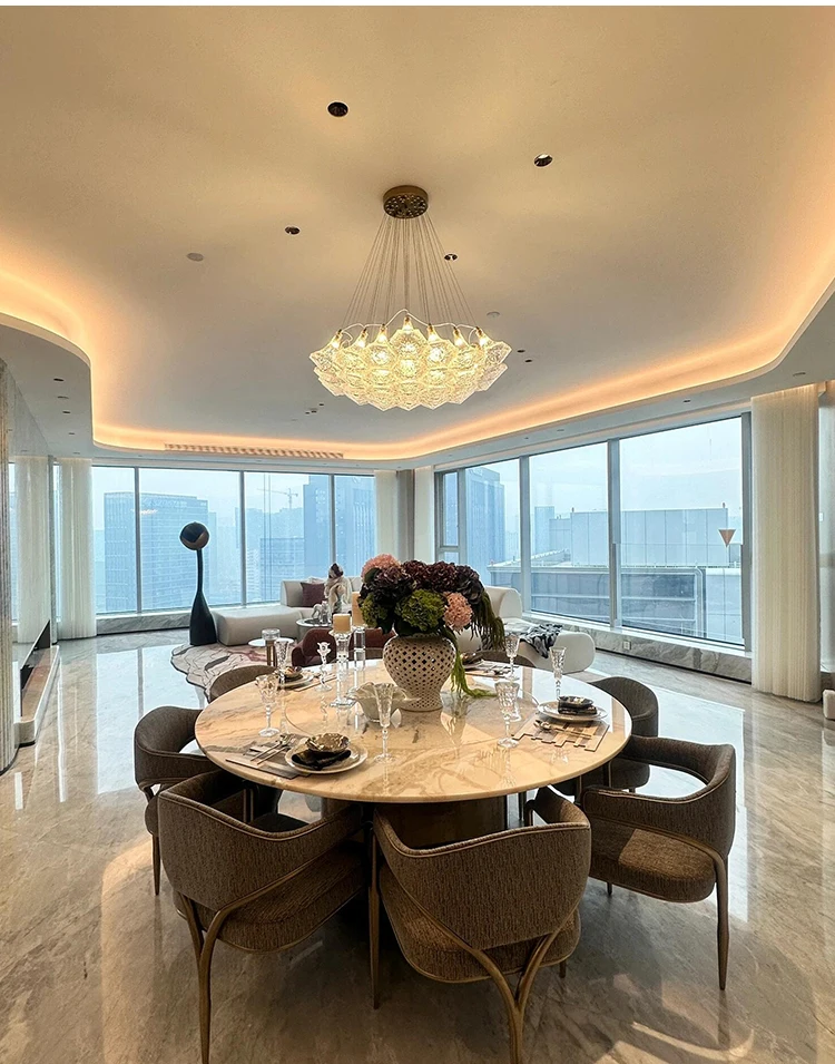 Italian Modern Ceiling Chandeliers Handmade Glass Pendant Light Luxury Villa Living Room Dining Room Lighting Fixture