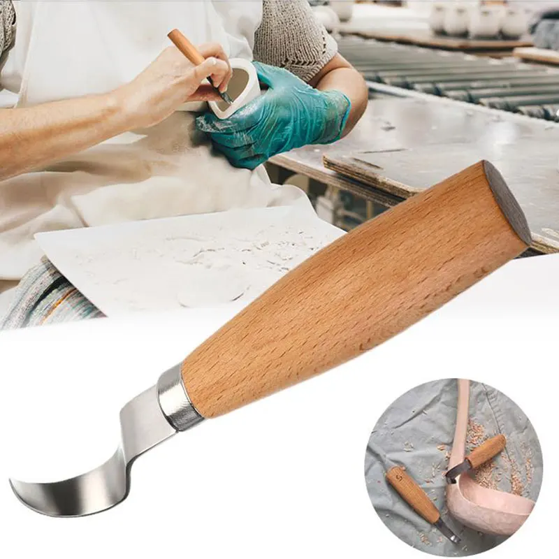 Spoon DIY Hand Chisel Wood Carving Tools Spoon Carving Knife Woodcut Woodcarving Cutter Chip Knives Woodworking Hand Tools