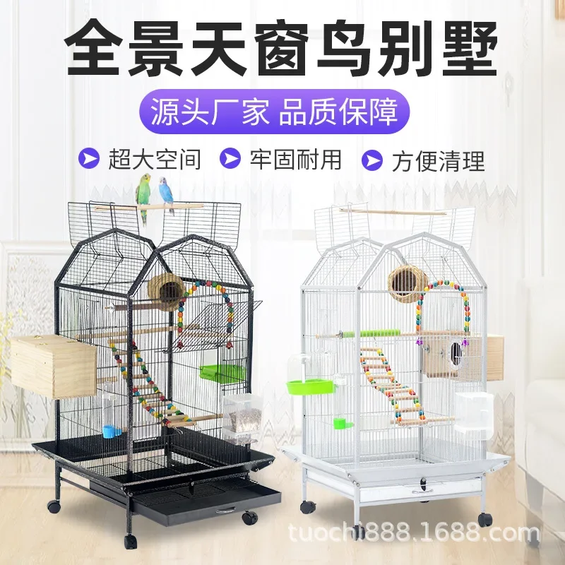 

Metal cage, multi-functional bird cage, bird villa, new bird parrot cage,