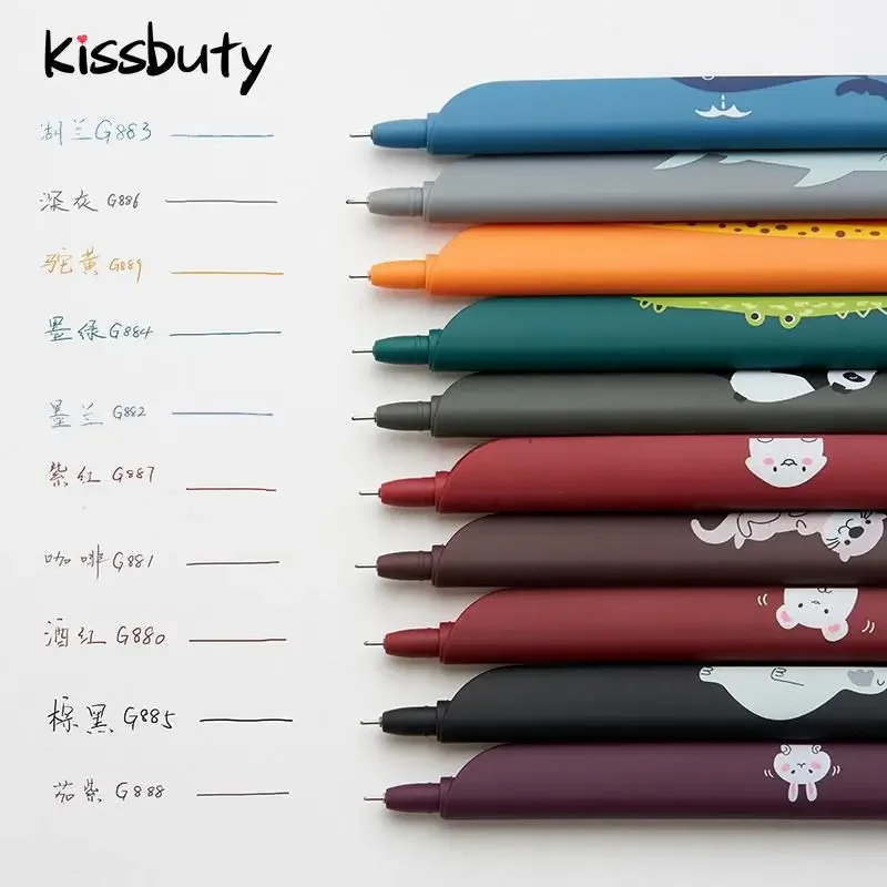 12/6-Farben-Kawaii-Gelstifte, farbiges Stiftset für Tagebücher im Bullet-Stil, Notizbücher, Planer, Kalender, Zeichenbüro, Schule, niedlich