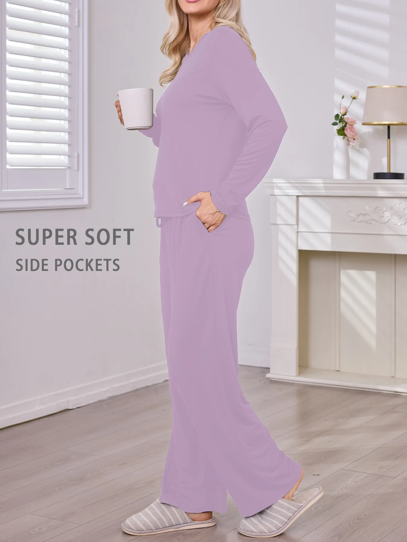 

Women's Super Soft V-Neck Pajama Set