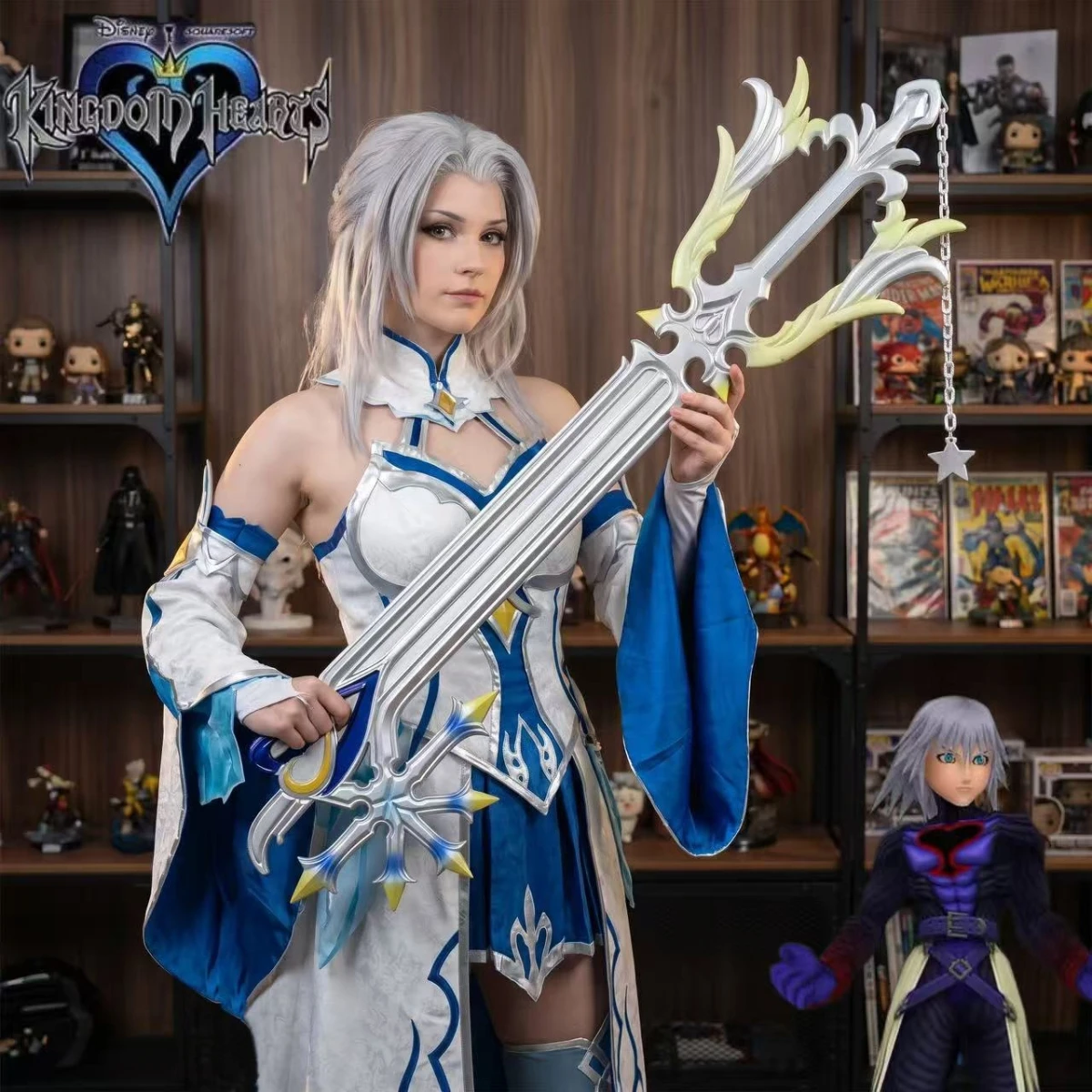 Keyblade Cosplay Prop - 88cm Tamanho Real Kingdom Hearts Espada-Chave