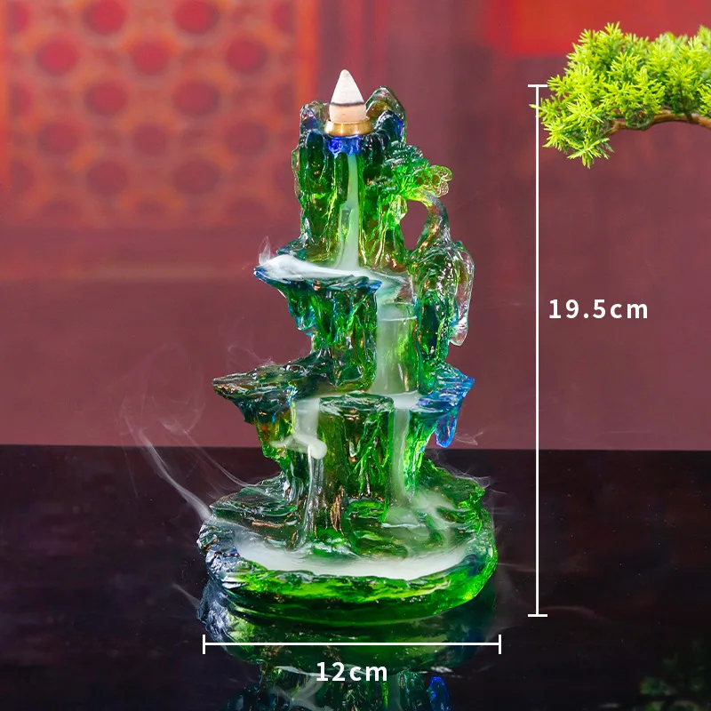 Traditional Glazed Backflow Burner Rockery Ornament Home Tea Pet Supplies Holder Stand Incense Table Lan