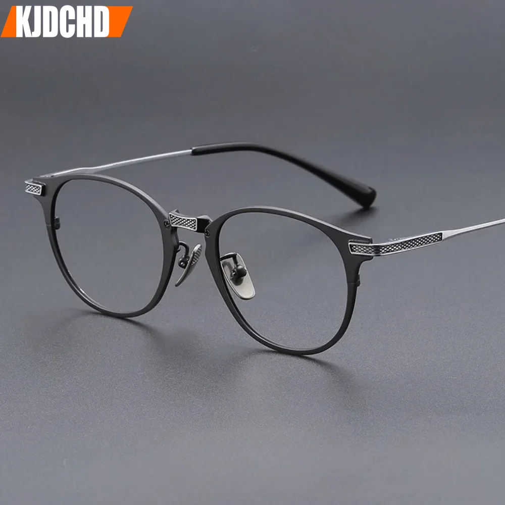 KJDCHD Brand Design Titanium Retro Round Eyeglasses Frame Unisex Vintage Myopia Optical Male Female Eyewear 2026 New Popular