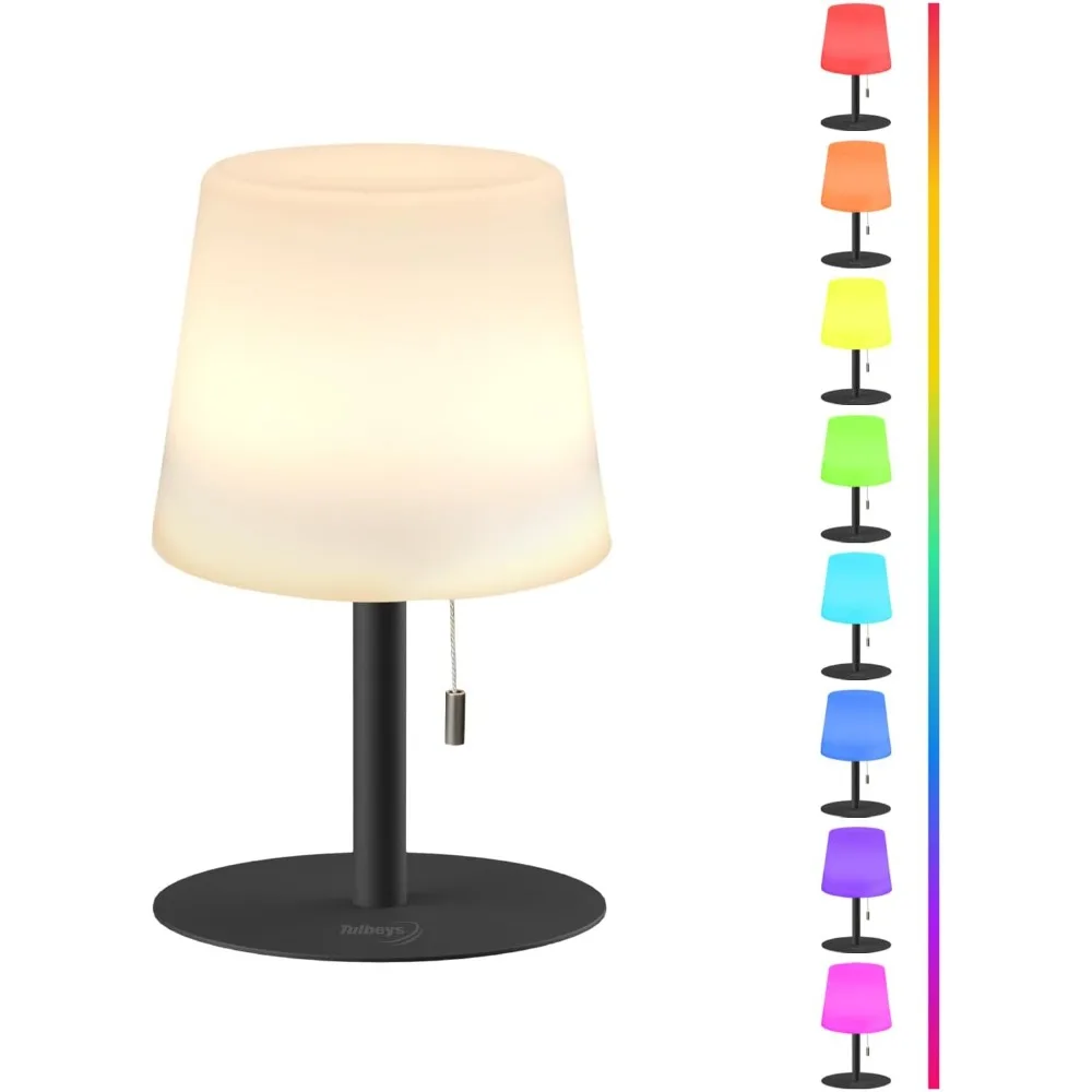 

Теплая беспроводная лампа RGB для наружного декора патио | питание от аккумулятора | настольная лампа для фермерского дома | белые настольные лампы для общежития колледжа ro