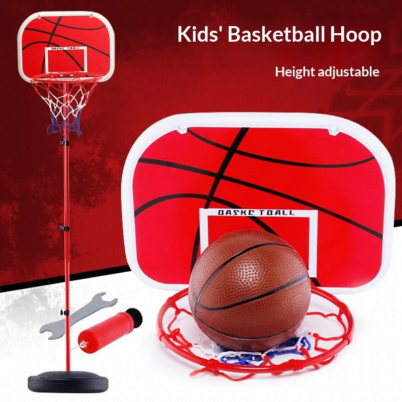 Mini Basketball Hoop with Ball And Pump Adjustable Portable Indoor Outdoor Play Set for Kids