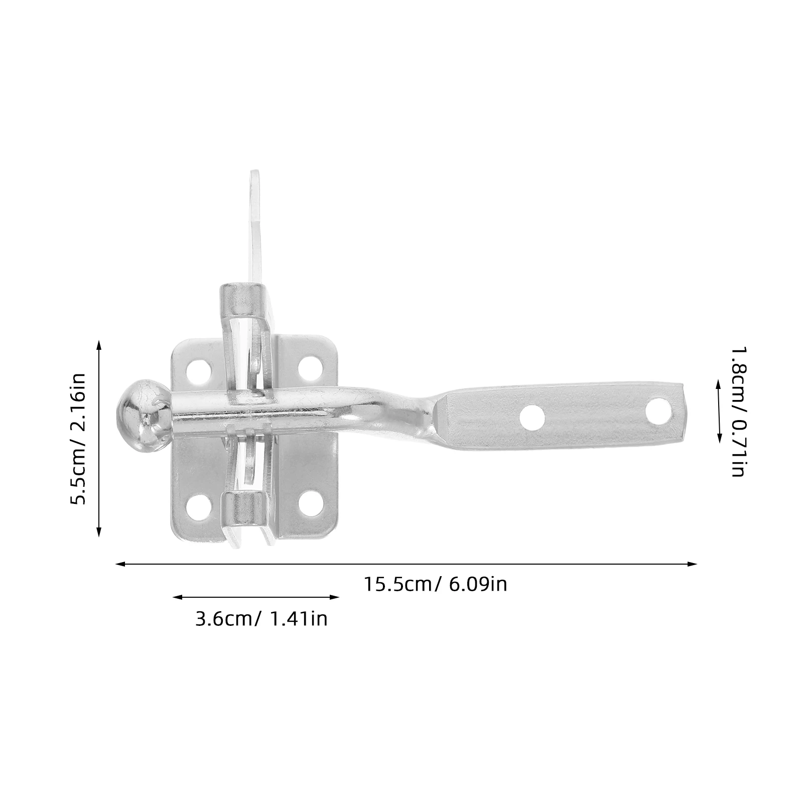 مزلاج بوابة شديد التحمل، أجهزة محملة بزنبرك ذاتية القفل للسياج الخارجي والحديقة وحمام السباحة والبوابات المعدنية الخشبية والتركيب المتين #3