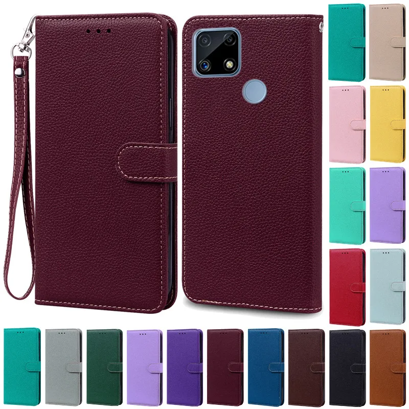 RealmeC25 C25 s C25 Y Case Silicone Wallet Leather Case for OPPO Realme C25 Case C25S Fundas For Realme C25Y Cover Coque Fundas