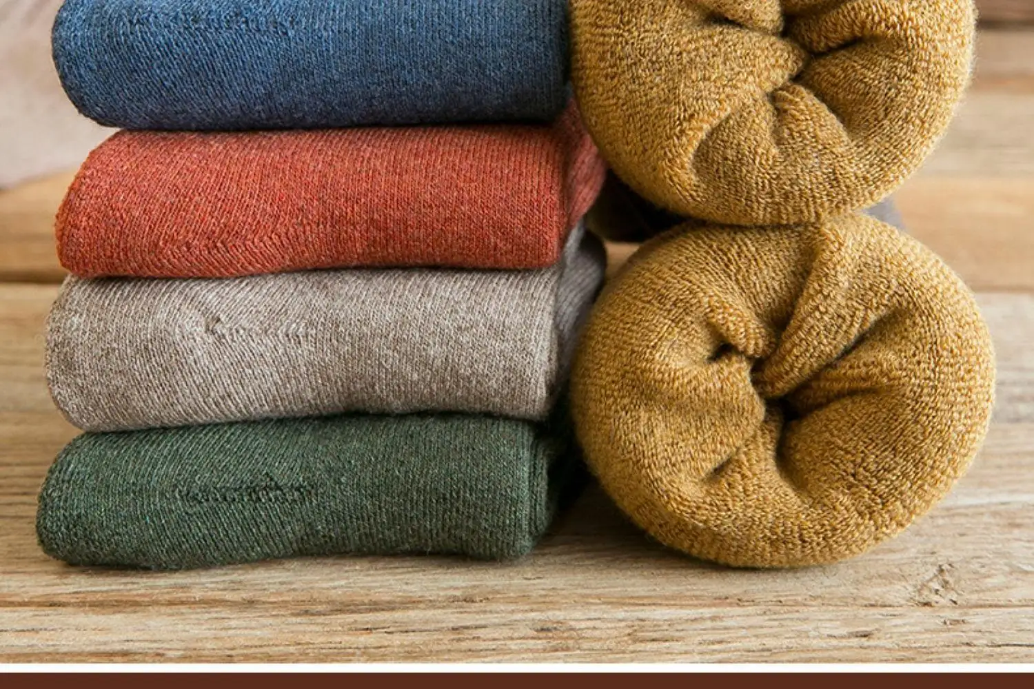 جوارب شتوية دافئة 168N، جوارب حرارية مبطنة بالصوف لمنتصف الساق، جوارب سميكة مضادة للرائحة، جوارب محبوكة مريحة للطقس البارد