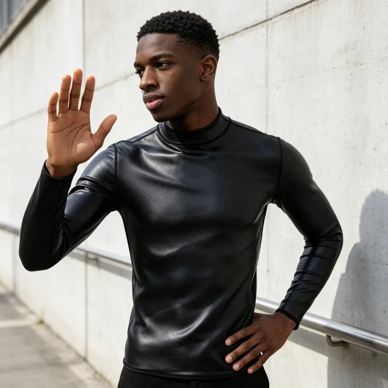 Slim Fit Long Sleeved Casual Pullover Suitable for Street Style Lightweight Multifunctional Street Top