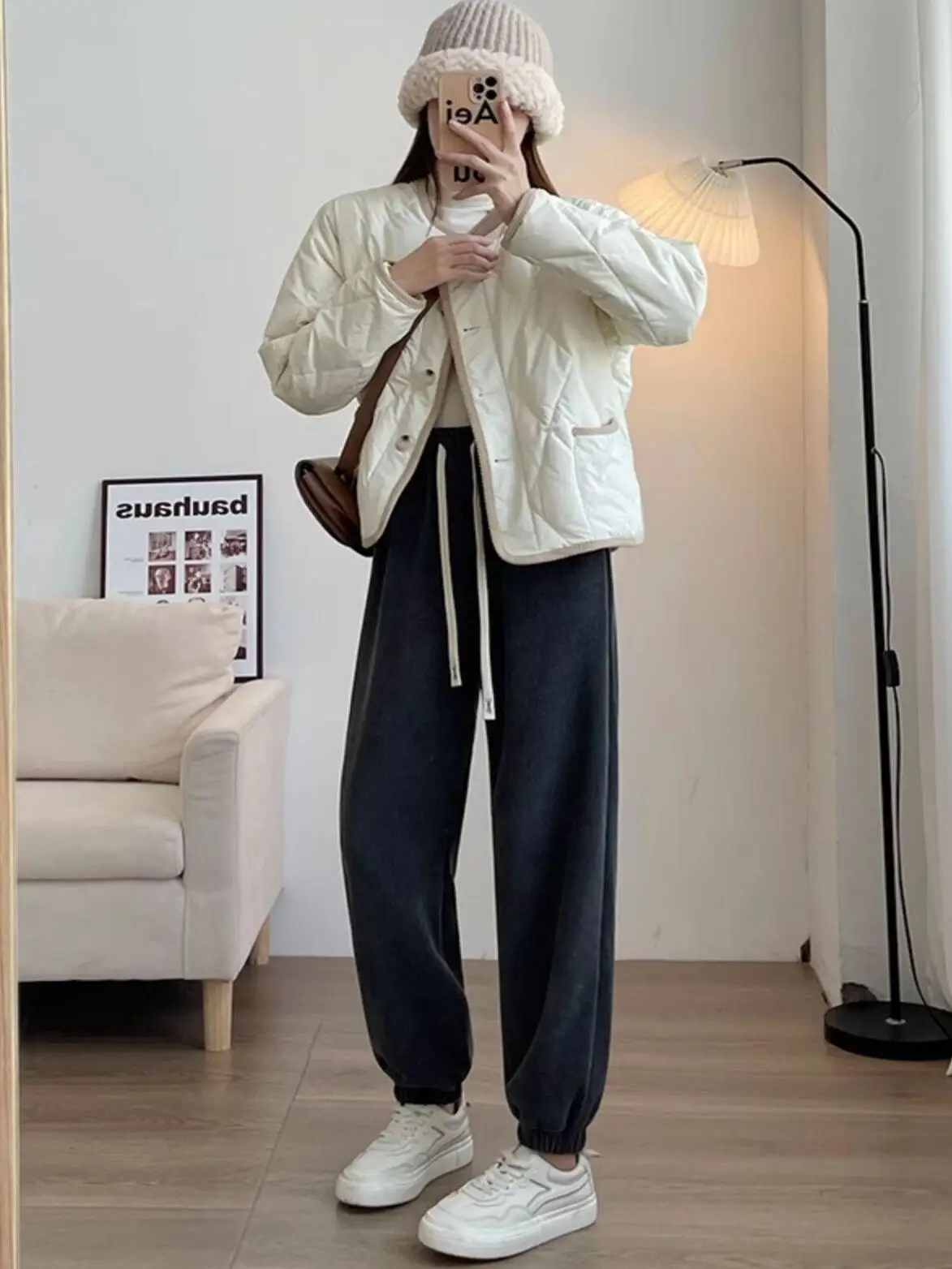 

Осенне-зимние брюки Thiened Fce Harlan, свободные повседневные длинные брюки, скрытый впитывающий трикотаж с манжетами больших размеров