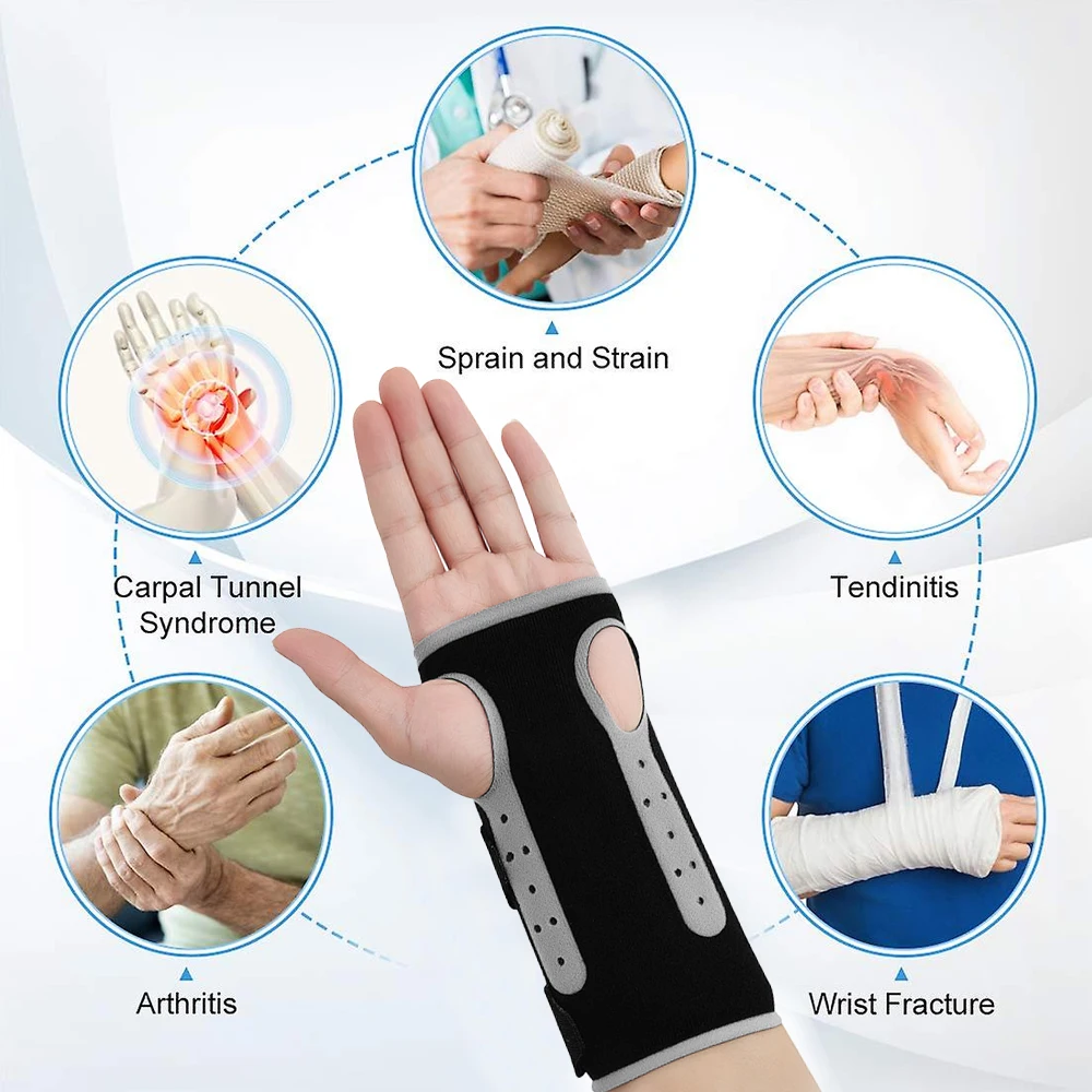 1PC Wrist Brace for Carpal Tunnel,Adjustable Night Wrist Support Brace with Splint,Hand Support for Arthritis,Ijuries,Wrist Pain