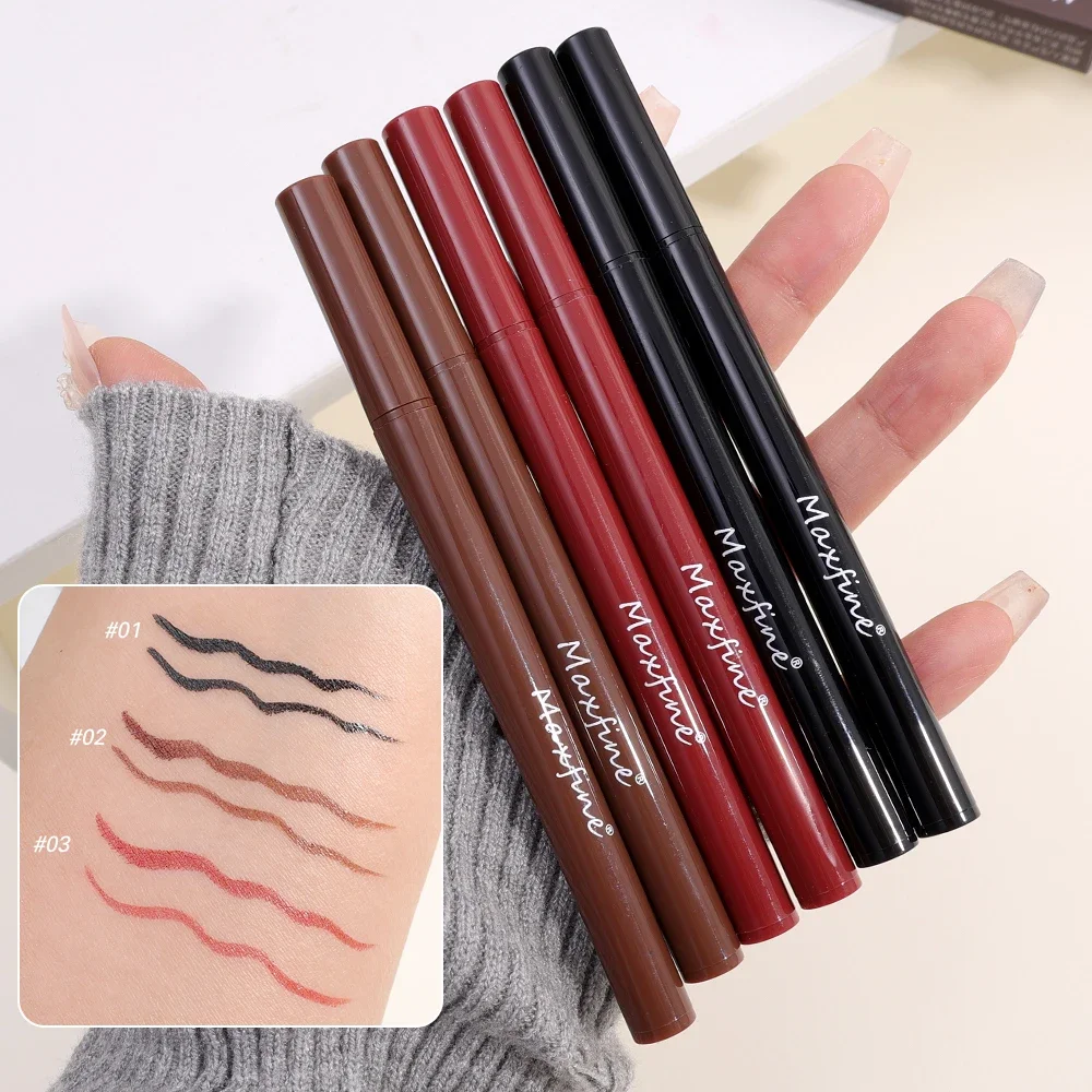 Waterdichte Zwarte Vloeibare Eyeliner Potlood Onderste Wimpers Liggen Zijderups Langdurige Ultradunne Eyeliner Pen Ogen Make-Up Cosmetica