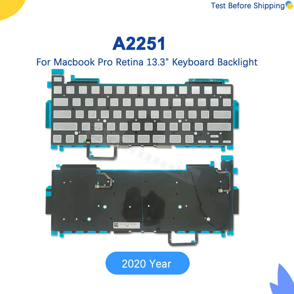 

Original A2251 US Keyboard Backlight For Macbook Pro Retina 13.3" A2251 Keyboard Backlit 2020 Year Replacement