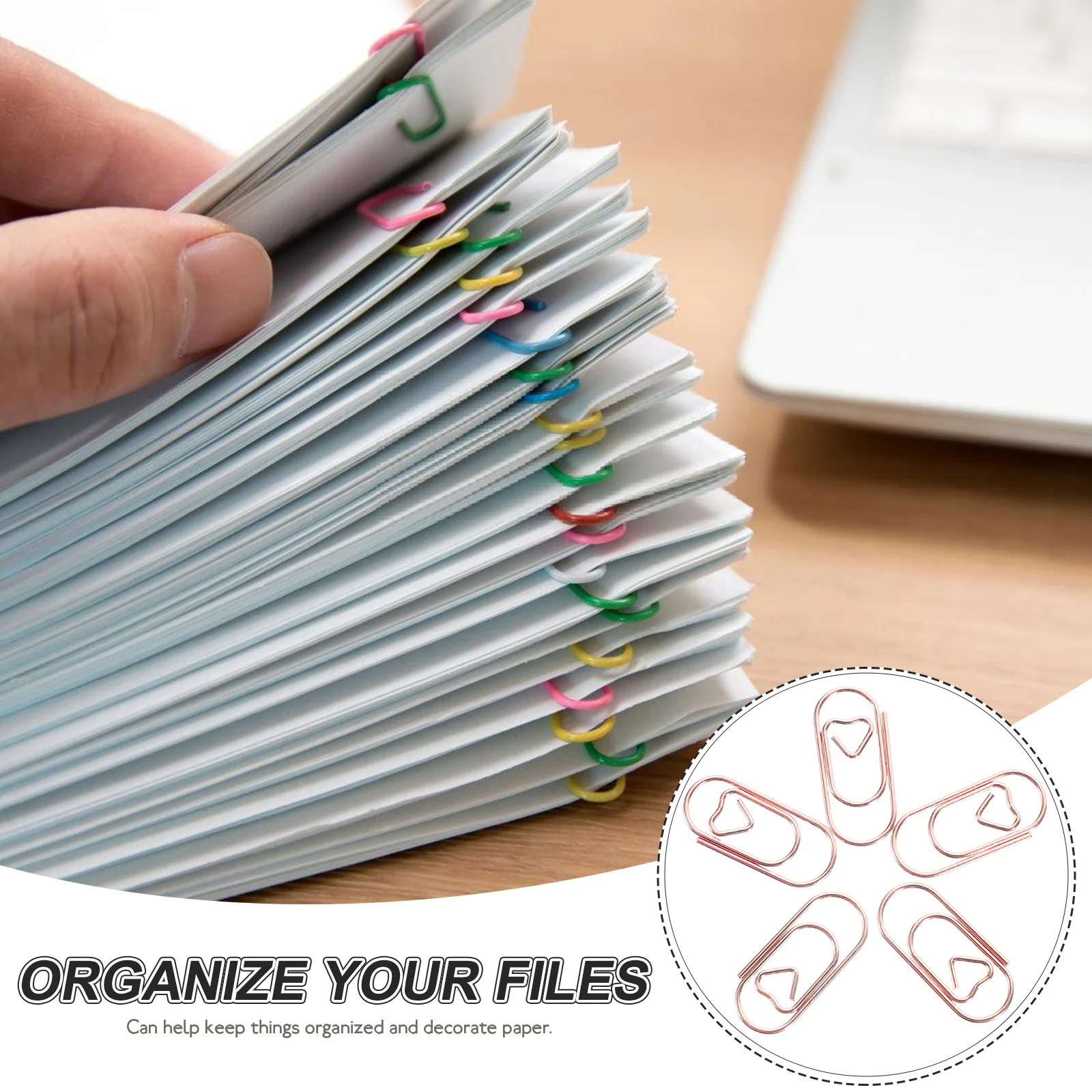 150 قطعة مشابك ورق على شكل قلب مشابك مستندات معدنية صغيرة لمكتب المدرسة ديكور المنزل لوازم مكتبية إبداعية #6